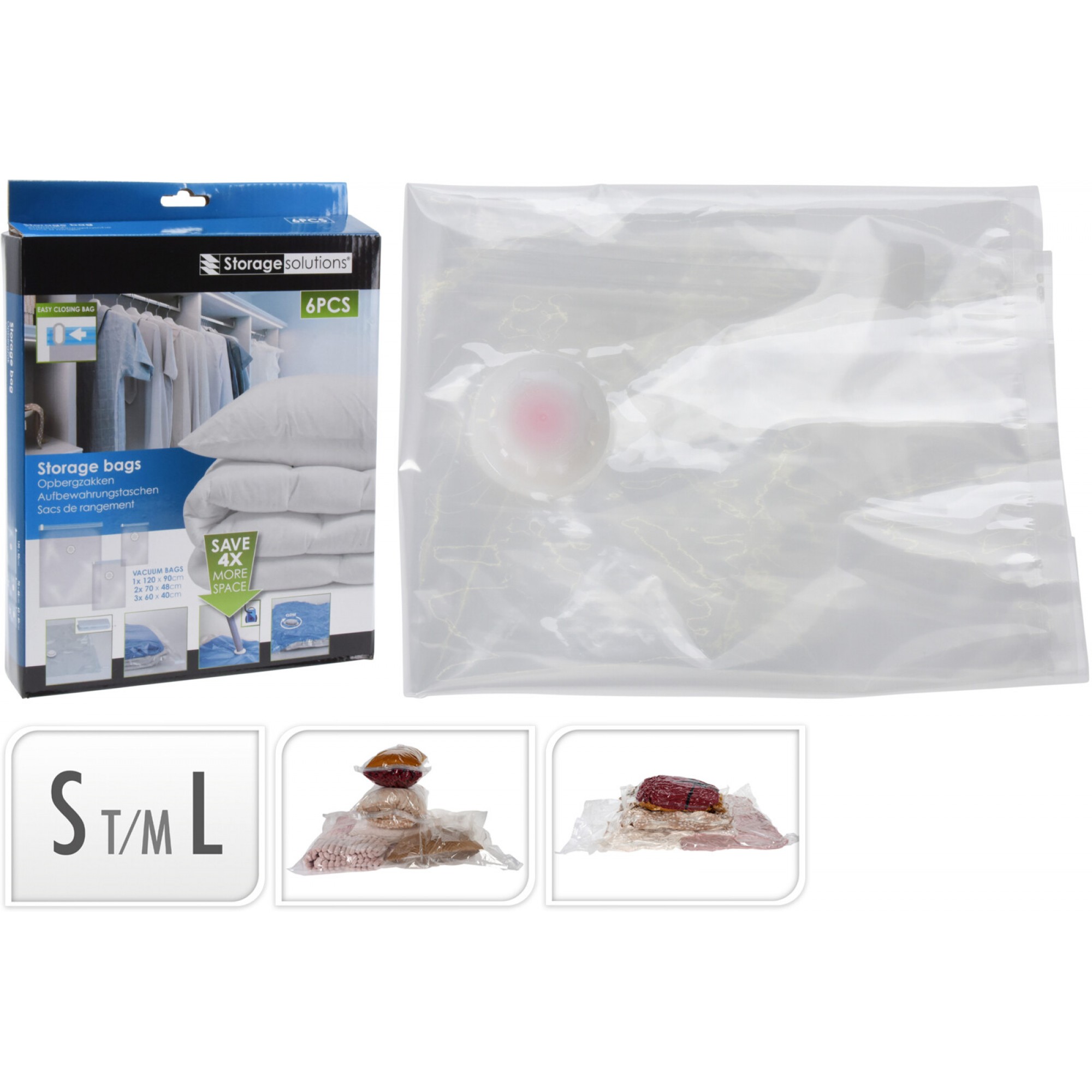 سێتی کیسی هەڵگرتنی جلوبەرگ بە 6 قەبارە