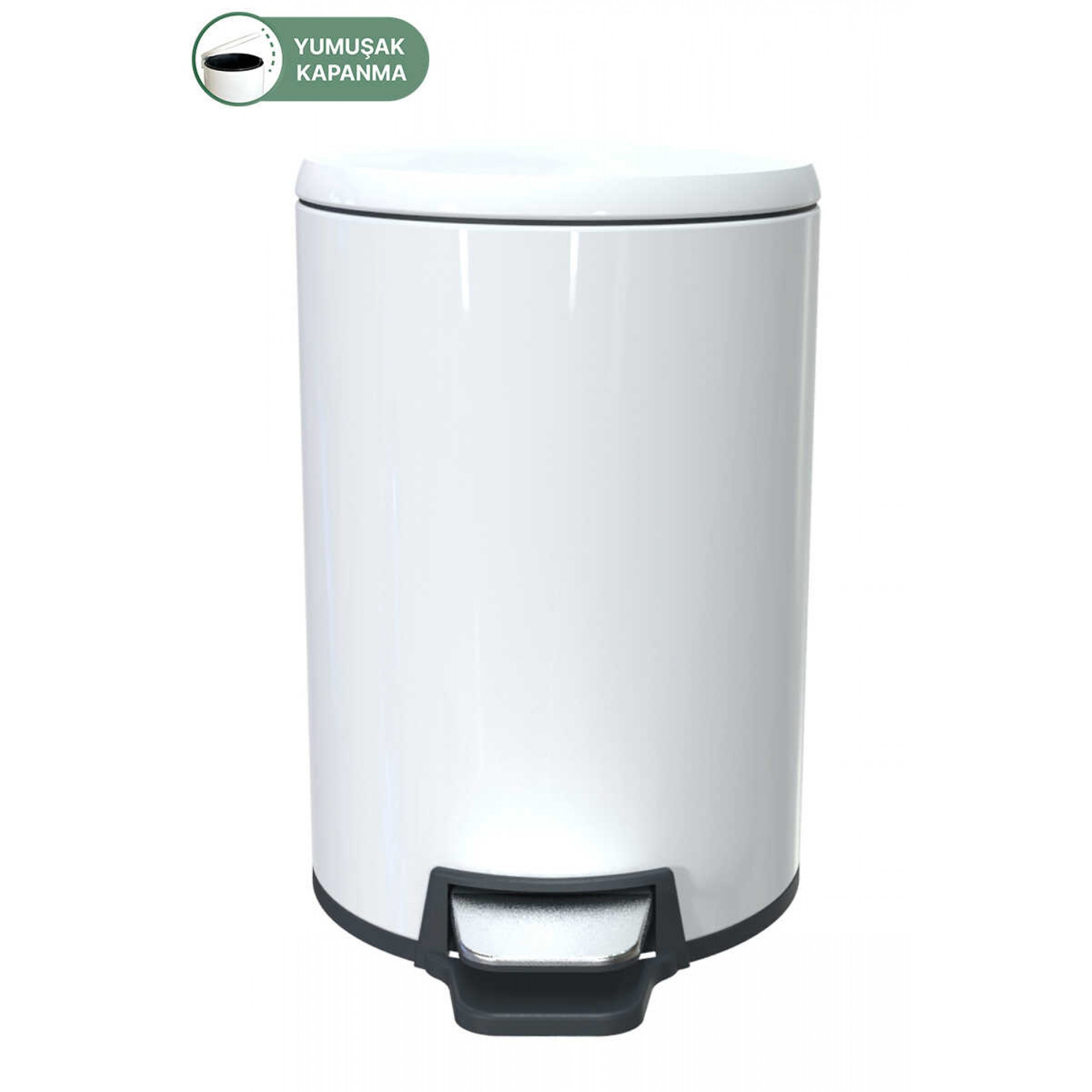 سەتڵی خۆڵی پایدەردار لەگەڵ سەبەتەی ناوەکی ١٢ لیتر سپیی Cigo