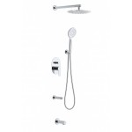 سێتی دوشی بازنەیی 4 پارچە؛ کرۆم