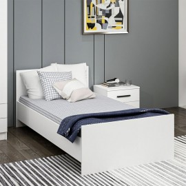 تەختی نوستنی تاک 120*200 سم - سپی