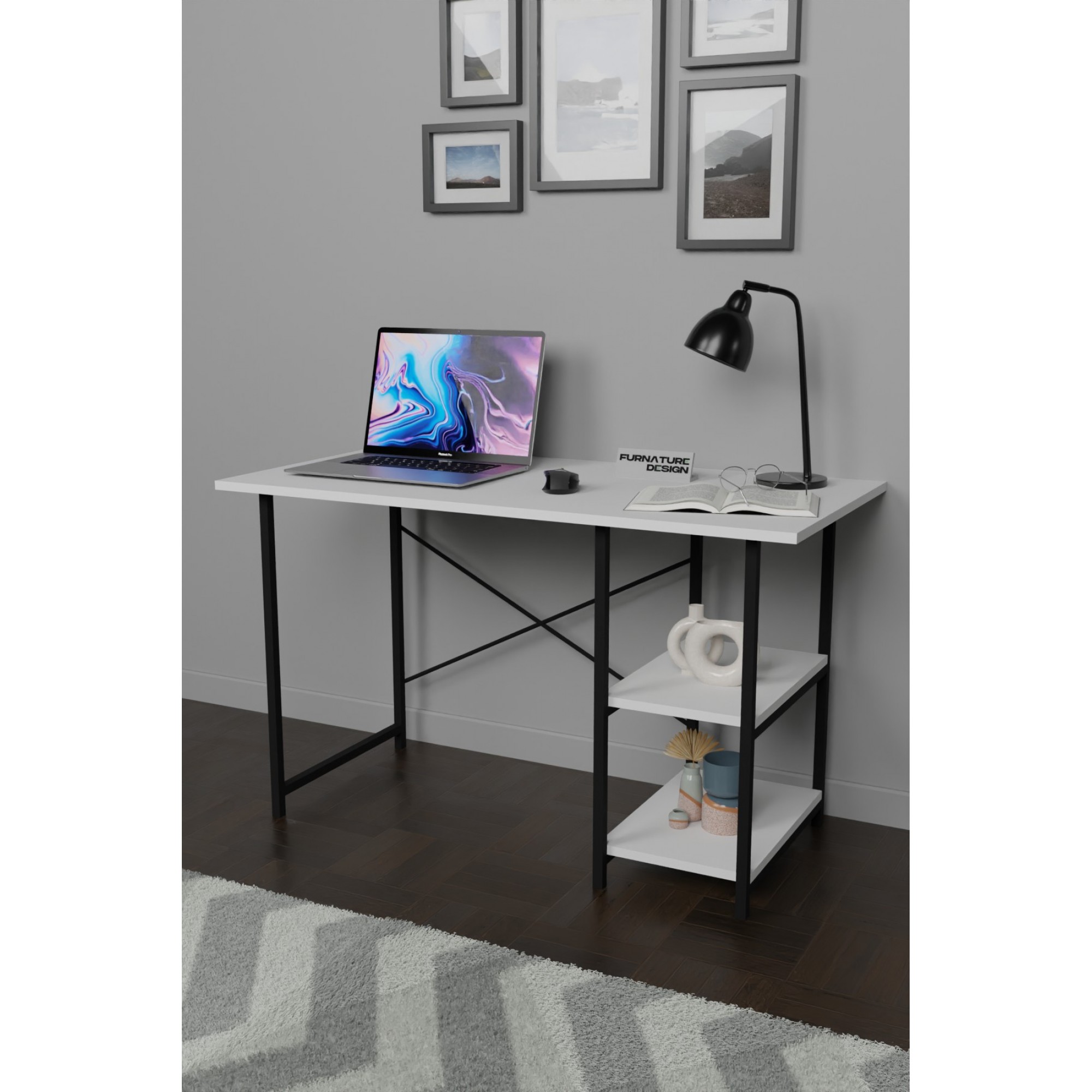 مێزی خوێندن 60*120 سم؛ سپی