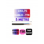کێبڵی نەرمی TTR 2×0.75 ملم² (بە مەتر)