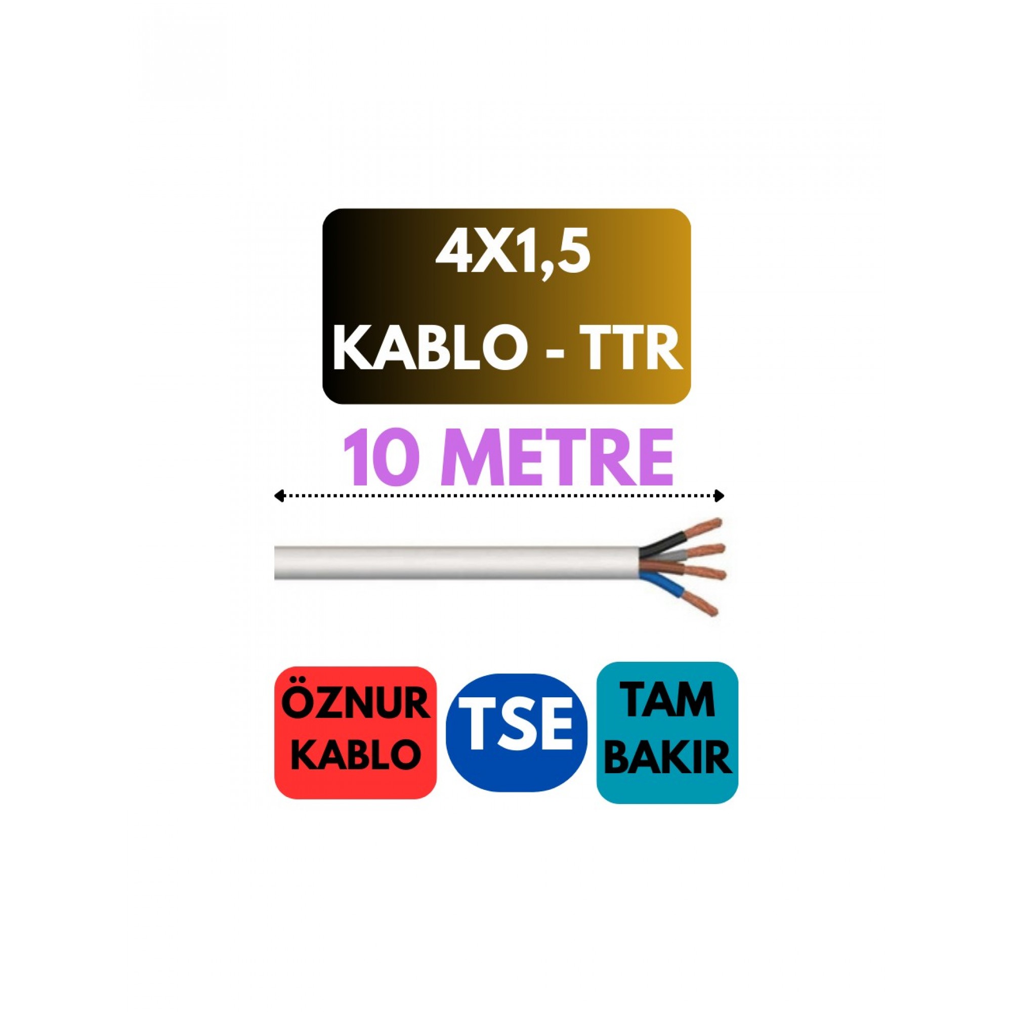 کێبڵی نەرمی TTR 4×1.5 ملم² (بە مەتر)