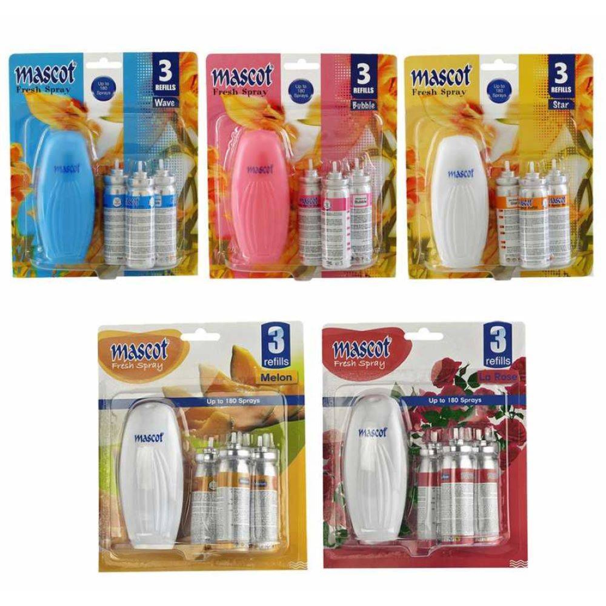 سپڕای Dıscover Mascot Fresh لەگەڵ ٣ بتڵی پڕکردنەوە