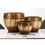 No:6 ئینجانەی گڵی سپی (لەسەر شێوەی بەرمیل)