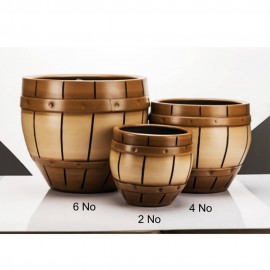 No:6 ئینجانەی گڵی سپی (لەسەر شێوەی بەرمیل)