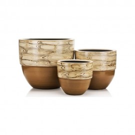 No:4 ئینجانەی گڵی Rıva (بە نەخشی توێکڵی دار)