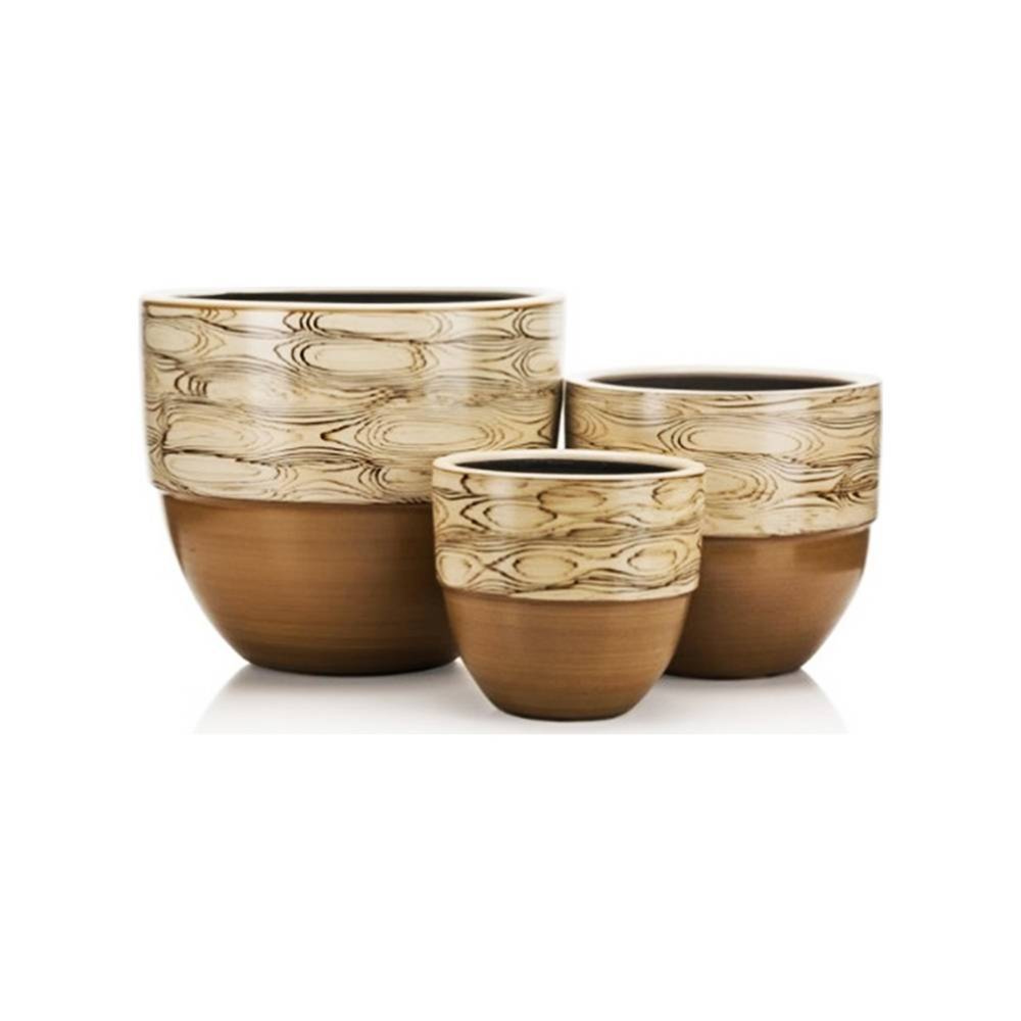 No:6 ئینجانەی گڵی Rıva (بە نەخشی توێکڵی دار)