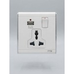 پلاکی دیواری مۆدێلی دەرچەی USB بۆ شەحنکردنەوە - 30114