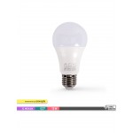گڵۆپی لێدی A60 جەستەی پلاستیک 12 واط E27 ڕووناکی زەرد 3000K - BA13-01220