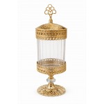 قاپی شیرینی ئاڵتوونی شووشەیی - گەورە