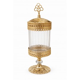 قاپی شیرینی ئاڵتوونی شووشەیی - گەورە