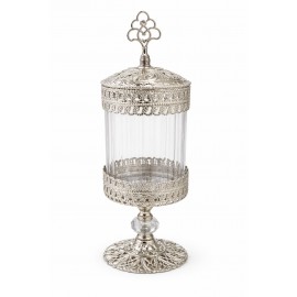 قاپی شیرینی شووشەی زیوی - گەورە