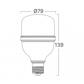 گڵۆپی لێدی 20 واط E27 ڕووناکی زەرد 3000K - BA13-32020