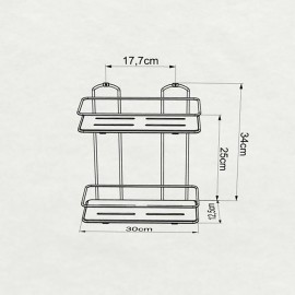 ڕەفەی گەرماوی تەختەی ڕەشی ٢ قات