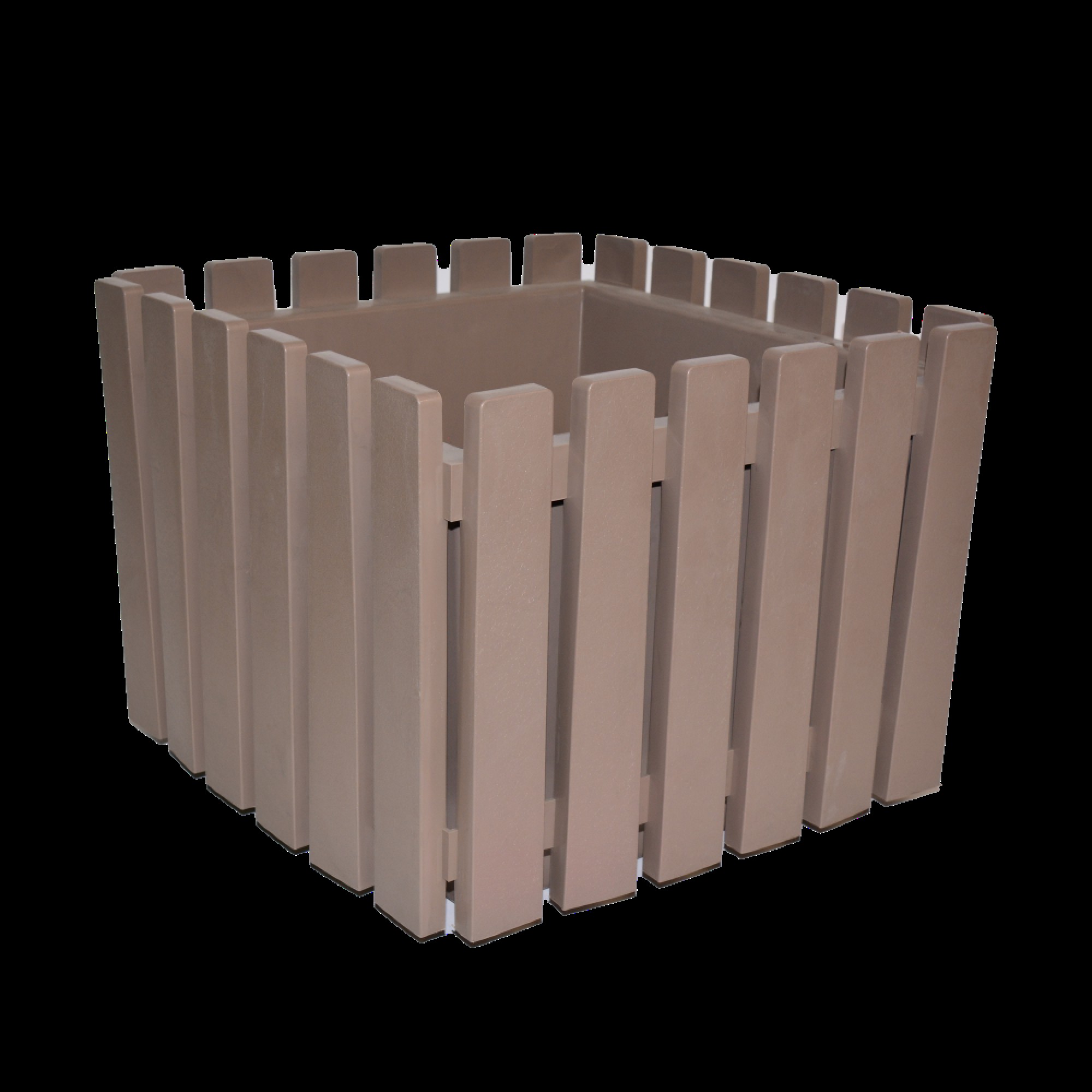 گوڵدانی چوارگۆشەی بە پەرژینی ئاکاسیا 40 ڕەنگی قاوەیی شیری