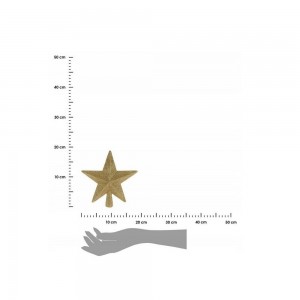 ئەستێرەی سەری داری سەری ساڵی ئاڵتونیی (١٩ سم)