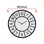 کاتژمێری دیواری گالاکسی بە چوارچێوەی کانزای ڕەنگی سپی 50 سم