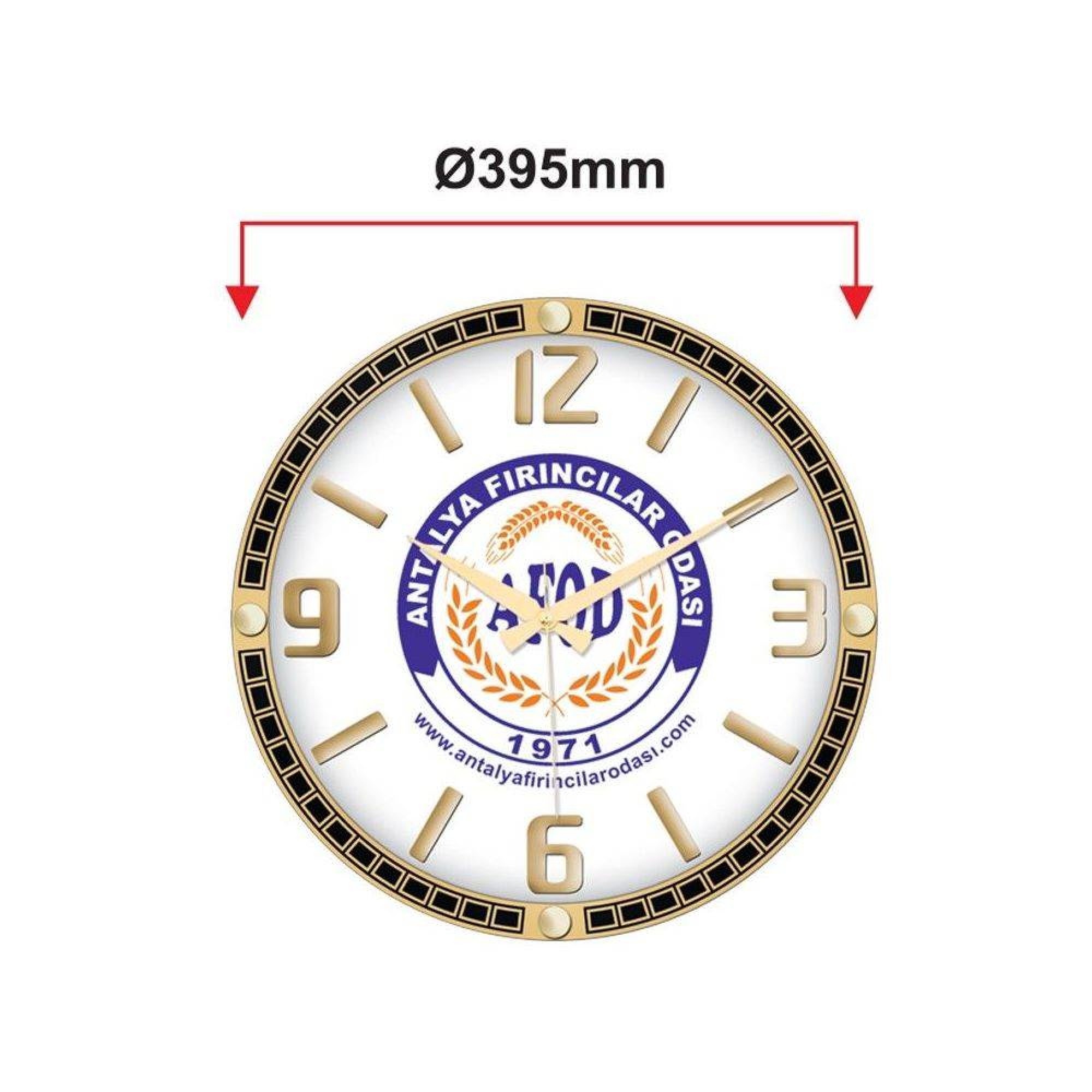 کاتژمێری دیواری گالاکسی پریمیۆم دیکۆراتی بازنەی 39.5 سم
