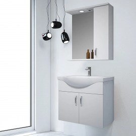 سێتی دۆلابی حەمام جۆری ساکرا V2 ٦٥ سم؛ سپی بریقەدار