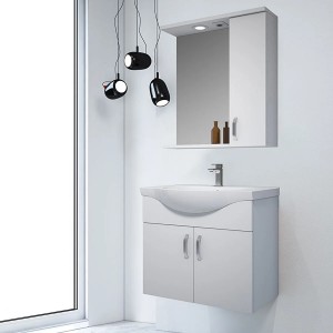 سێتی دۆلابی حەمام جۆری ساکرا V2 ٦٥ سم؛ سپی بریقەدار