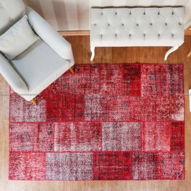 فەرشی کاری پینە پینەی سووری (١٦٠*٢٣٠)ی Lıvıadora