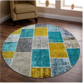 فەرشی بازنەیی کاری پینە پینەی سەوزی نەعنایی (١٦٠*١٦٠)