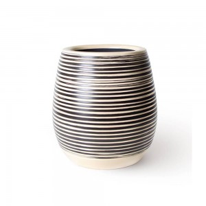 ئینجانەی گڵی لوولەکی ڤینۆسی ڕەساسی تۆخی کۆنکراو (٣٠سم)