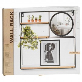 ڕەفەی دیوار کانزایی لەگەڵ ئاوێنە