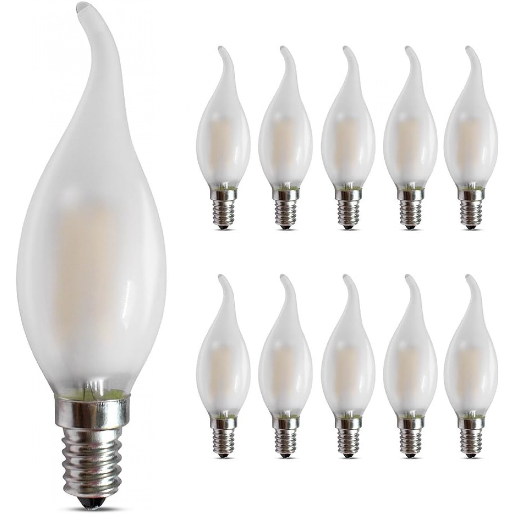 گڵۆپی لێدی مۆمی شووشەی ڕوون E14 مۆدێلی C35 ; ڕووناکی زەرد 2700K