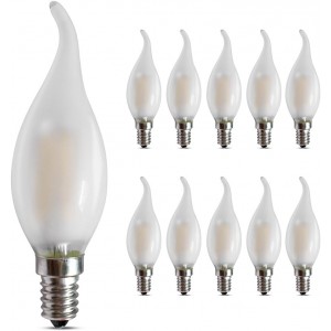 گڵۆپی لێدی مۆمی شووشەی ڕوون E14 مۆدێلی C35 ; ڕووناکی زەرد 2700K