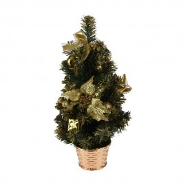 داری سەری ساڵی (٤٠ سم) لەگەڵ دیکۆری ئاڵتونی