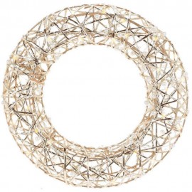 تاجە گوڵینەی مرواریداری ئاڵتونیی (٣٠ سم) لەگەڵ ٢٠ لید