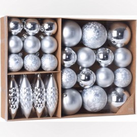 سێتی دیکۆری هەڵواسراوی سەری ساڵ ٣١ دانە زیوی