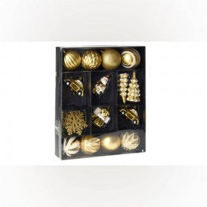 سێتی دیکۆری هەڵواسراوی سەری ساڵ ٢٠ دانە ئاڵتونی