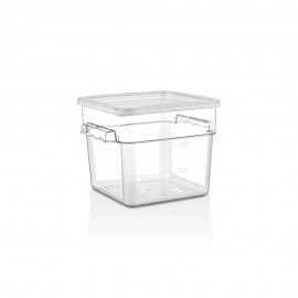 دەفری خواردن هەلگرتنی چوارگوشەی بە سەر رەنگی شەفاف 5,7 لیتر