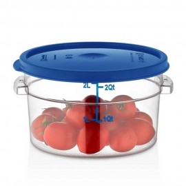 دەفری خواردن هەڵگرتنی بازنەی رەنگی شەفاف 2.1لیتر