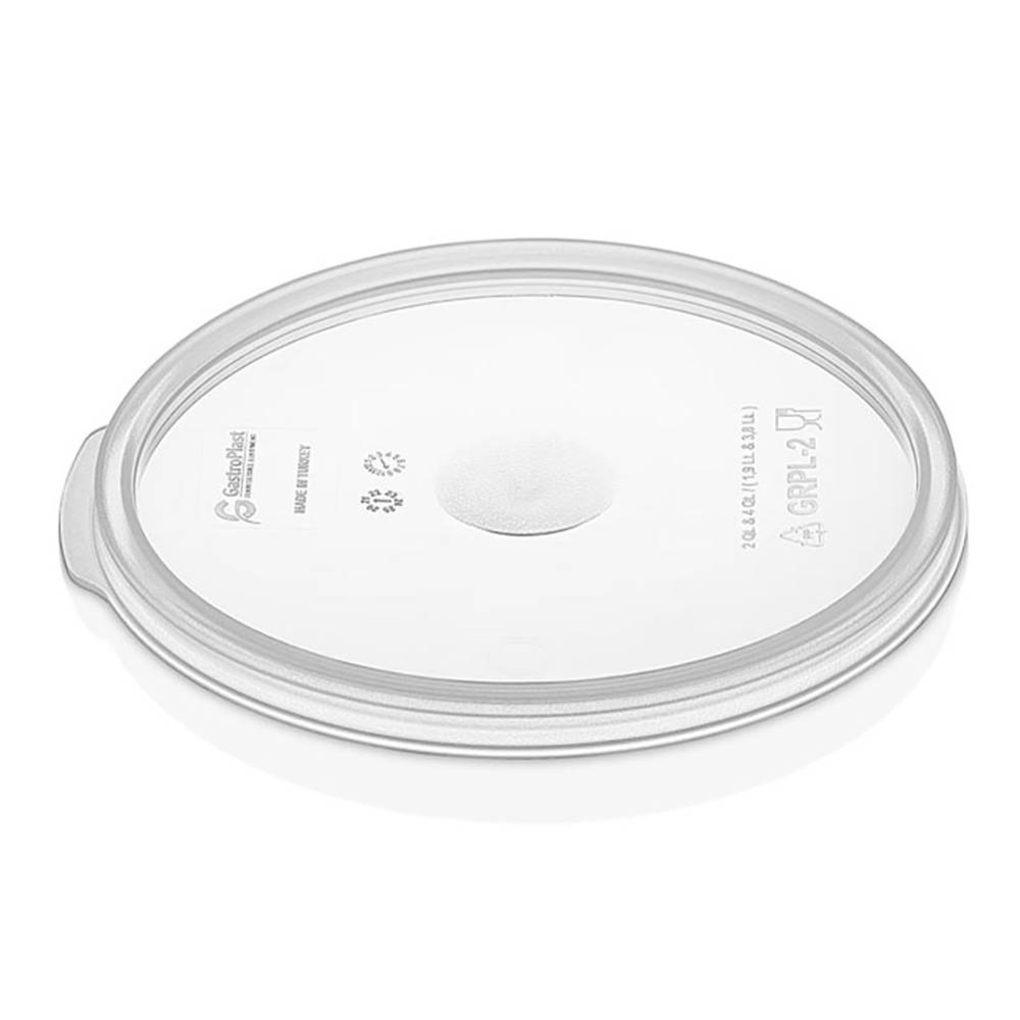 دەفری خواردن هەڵگرتنی بازنەی رەنگی شەفاف 2.1/4.2لیتر