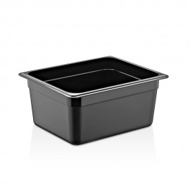 دەفری هەڵگرتنی خۆراک رەنگی رەش Gn 1/2 150مم Pc