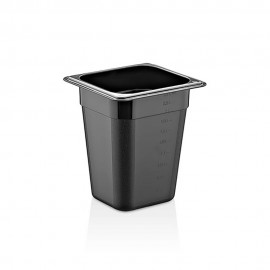 دەفری هەڵگرتنی خۆراک رەنگی رەش Gn 1/6 200مم Pc