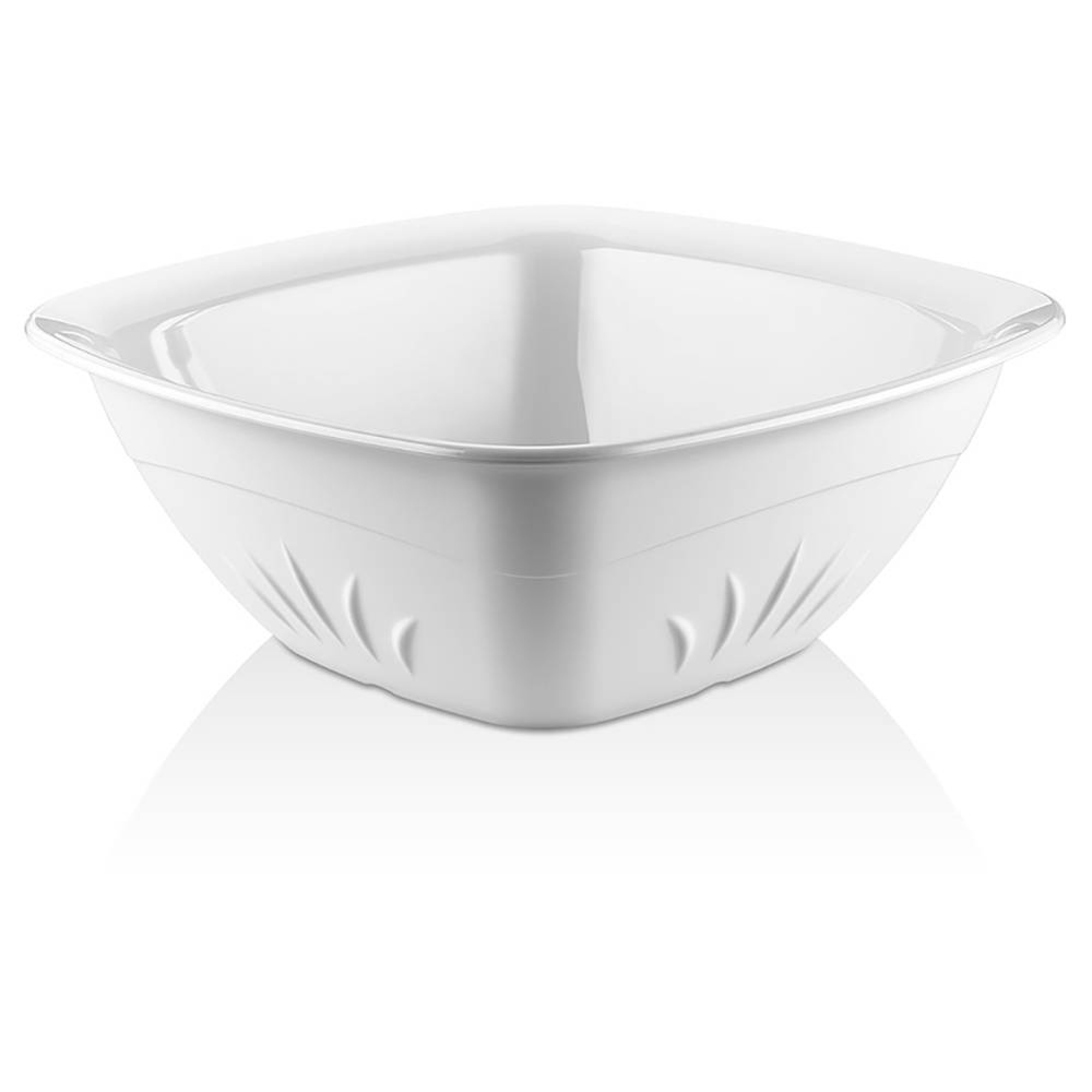 کاسەی چوارگۆشەی رەنگی سپیی / 33سم