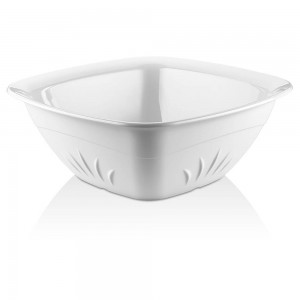 کاسەی چوارگۆشەی رەنگی سپیی / 33سم