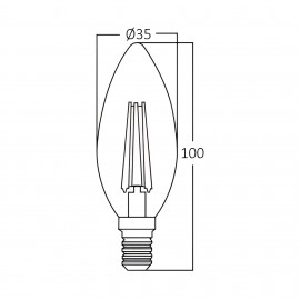گڵۆپی لێدی شووشەی کریستاڵی نەخشدار 6 واط ڕووناکی زەرد 3000K - BA36-00610