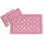 سێتی بەرپێی گەرماوی ئەکریلیکی 3 پارچە 40*60 سم؛ پەمەیی - 697WTN1103