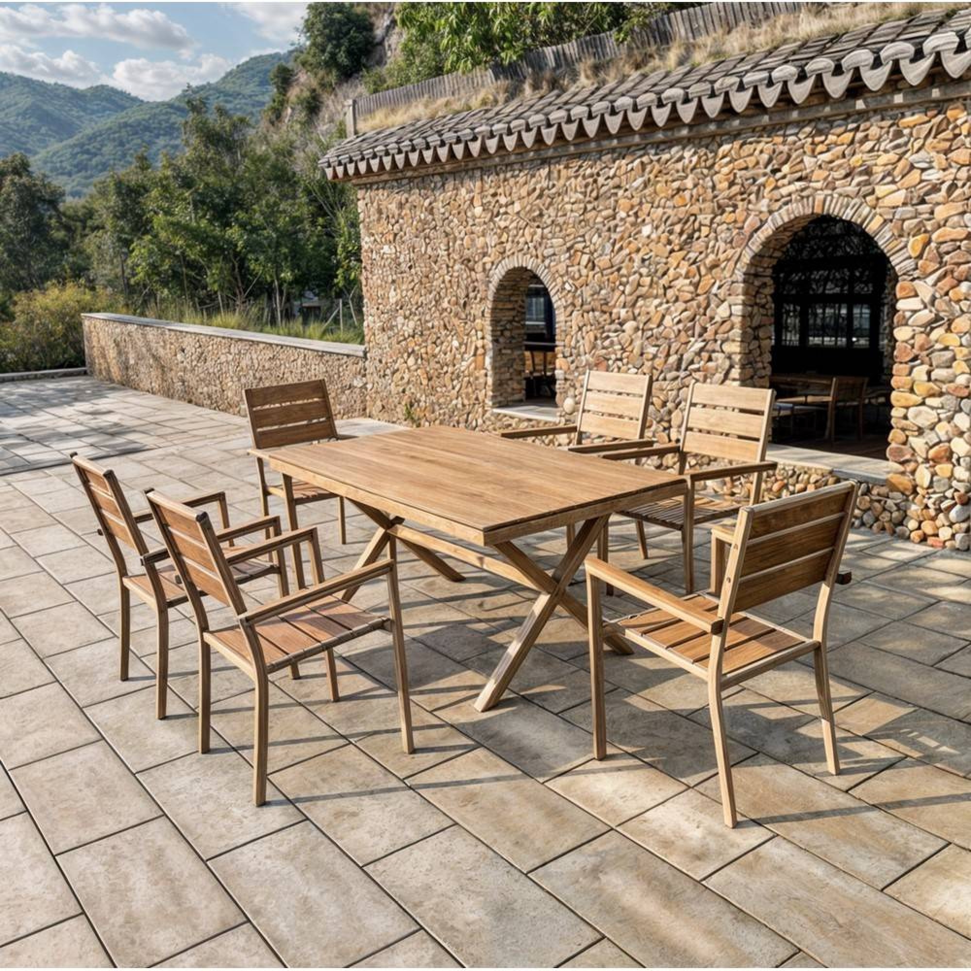 مێزی باخچە لە ئەلەمنیۆم بە ڕەنگی کرێمی 90*160 سم BHKC-2106-T