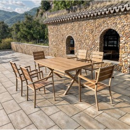 مێزی باخچە لە ئەلەمنیۆم بە ڕەنگی کرێمی 90*160 سم BHKC-2106-T