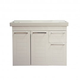 سێتی دۆڵابی خوارەوەی دەستشۆری حەمام ٨٥ سم ڕەنگی سپی مارکەی ئۆرکا جۆری پێرج