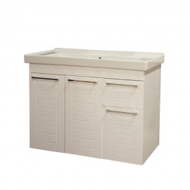 سێتی دۆڵابی خوارەوەی دەستشۆری حەمام ٨٥ سم ڕەنگی سپی مارکەی ئۆرکا جۆری پێرج