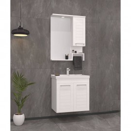 سێتی دۆڵابی دەستشۆری حەمام  ٦٥ سم ڕەنگی سپی مارکەی ئۆرکا جۆری پێرج V2