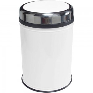 سەبەتەی زبڵی پراکتیکی قەپاخدار 8 لیتر - سپی - 801B